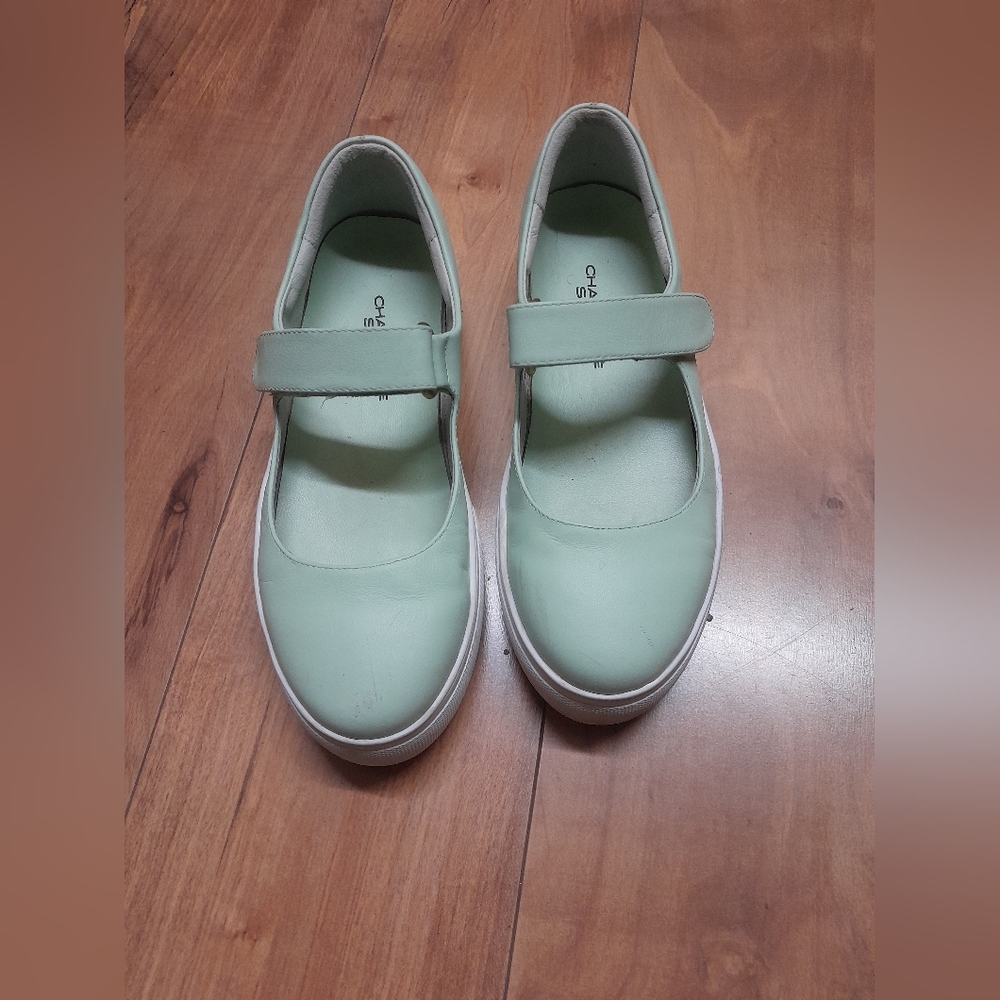 Charlotte Stone Heidi Platform Sneaker Women 6 Croc Mary Jane Pistachio --- OBO - Picture 3 of 6